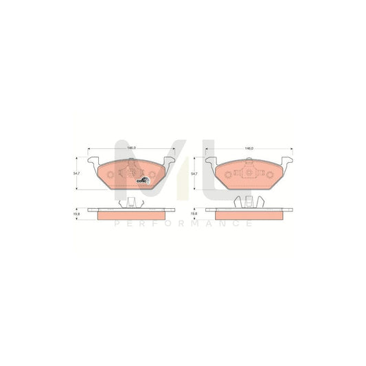 TRW Cotec Gdb1357 Brake Pad Set Not Prepared For Wear Indicator | ML Performance Car Parts