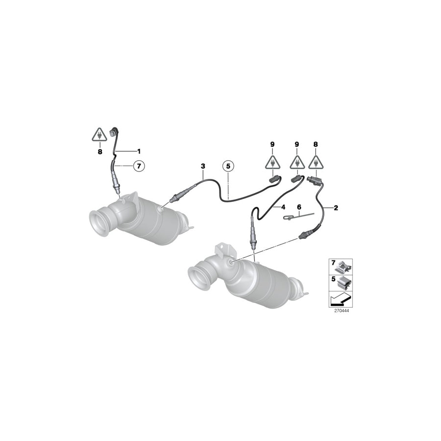 Genuine BMW 11787539136 F02 F01 F03 Lambda Monitor Sensor L= 600mm (Inc. 760Li, 760LiS & Wraith) | ML Performance US Car Parts
