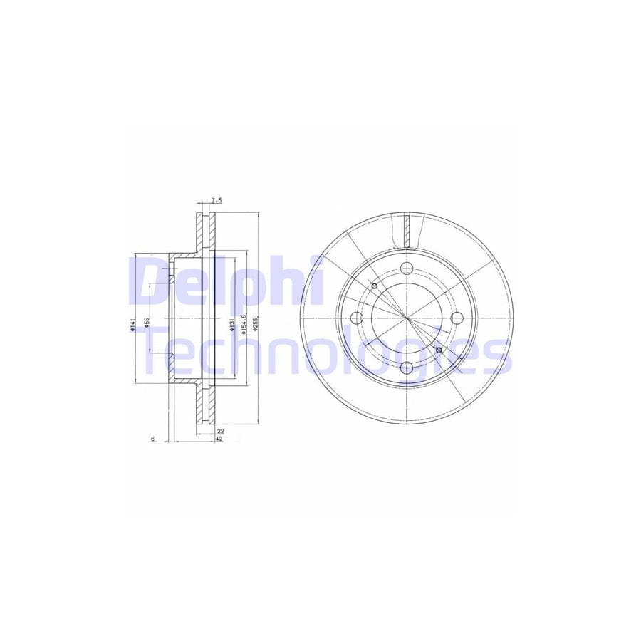 Delphi Bg2891 Brake Disc For Toyota Corolla
