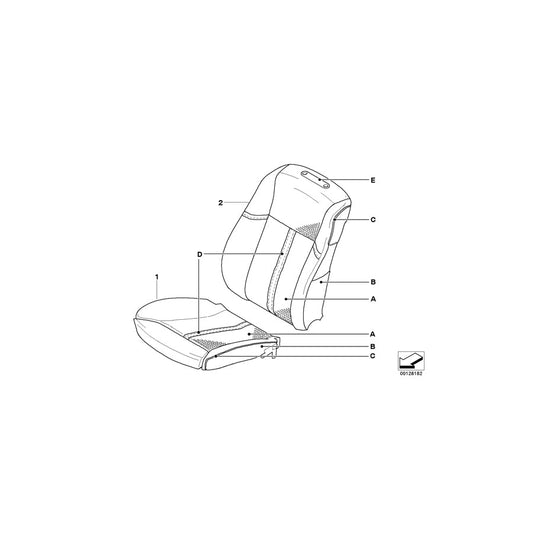 Genuine BMW 52108030080 E66 E65 E61 Seat Cover, Comfort Seat, Leather U6 KLIMALEDER (Inc. 525xi, 730i & 520i) | ML Performance US Car Parts