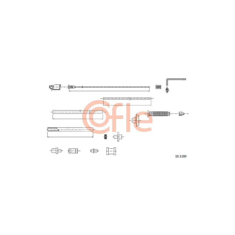 COFLE 10.1180 Throttle Cable