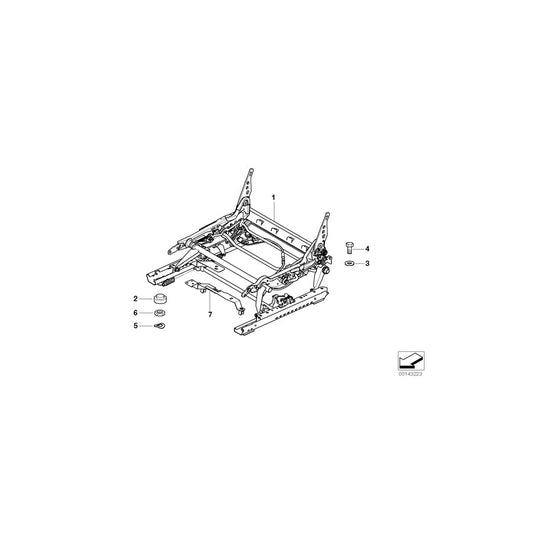 Genuine BMW 52107053948 E85 E86 Seat Mechanism Right (Inc. Z4 3.0si, Z4 3.0i & Z4 2.0i) | ML Performance US Car Parts