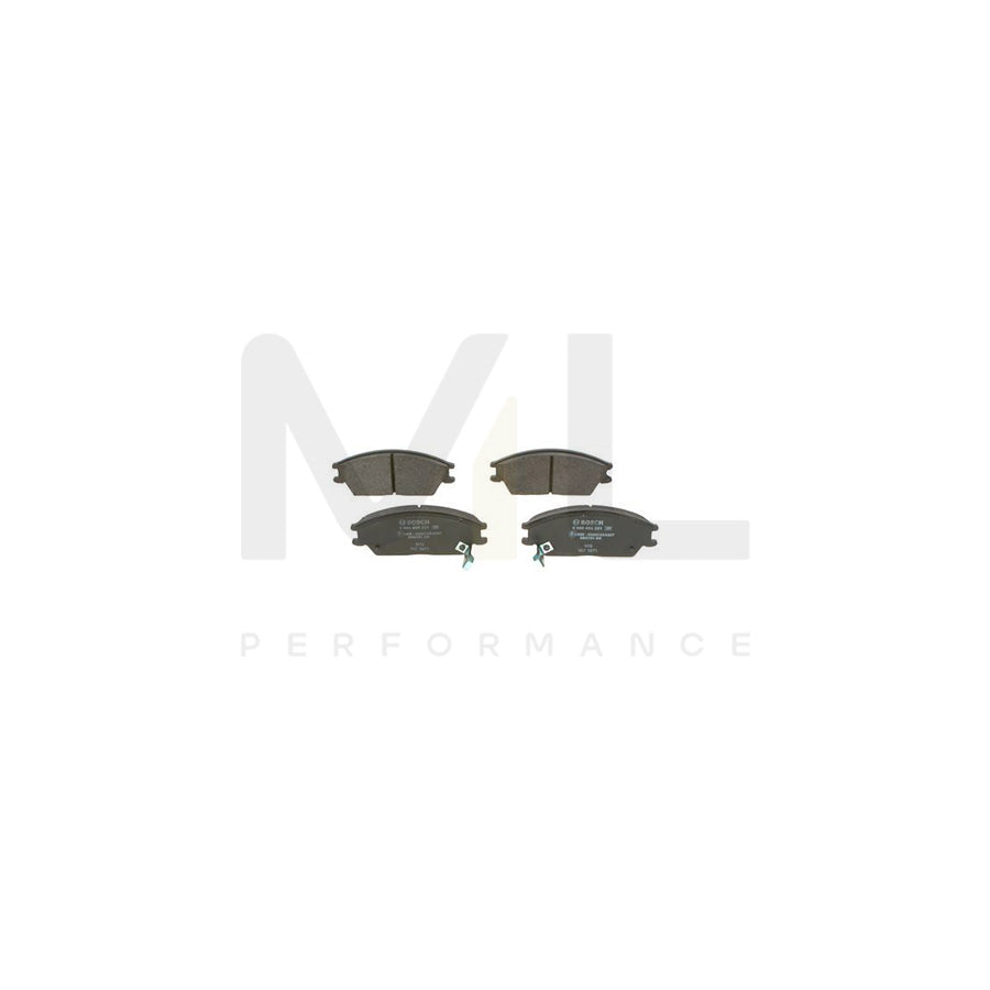Bosch 0986495221 Brake Pad Set With Acoustic Wear Warning, With Anti-Squeak Plate BP1519 | ML Performance Car Parts