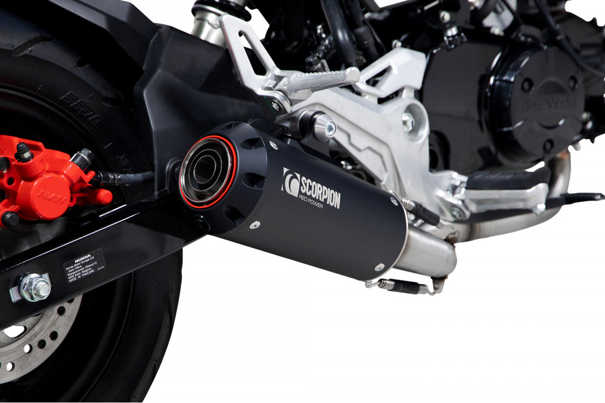 Scorpion PHA192SYSBCER Honda MSX 125 Red Power Full System - Black Ceramic Coated Sleeve | ML Performance US US