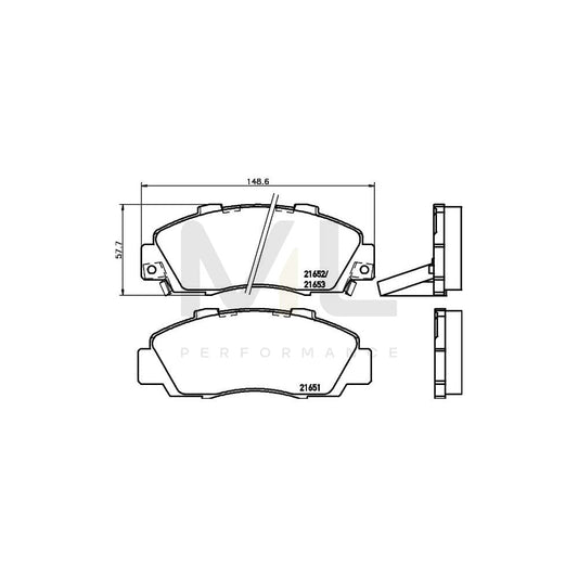 Hella 8DB 355 016-441 Brake Pad Set With Acoustic Wear Warning