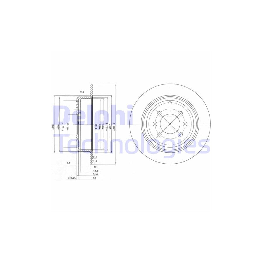 Delphi Bg2873 Brake Disc For Peugeot 406