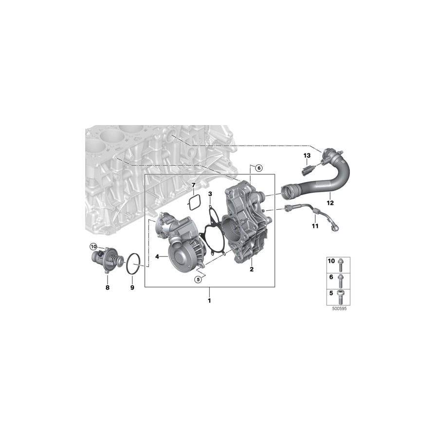Genuine BMW 11518094658 Coolant Pump, Mechanical (Inc. X3 M & X4 M) | ML Performance US Car Parts