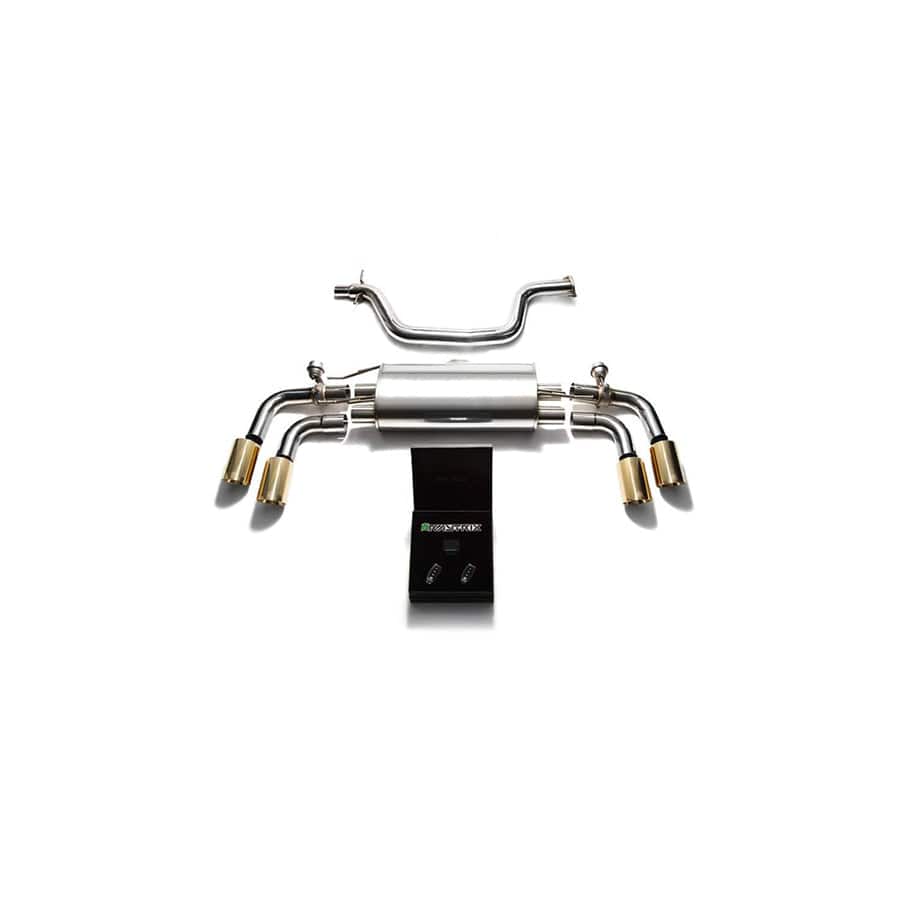 Armytrix AU8JT-QS11G Valvetronic Exhaust System Audi TT MK2 8J 2007-2014 with Quad Gold 3.5"