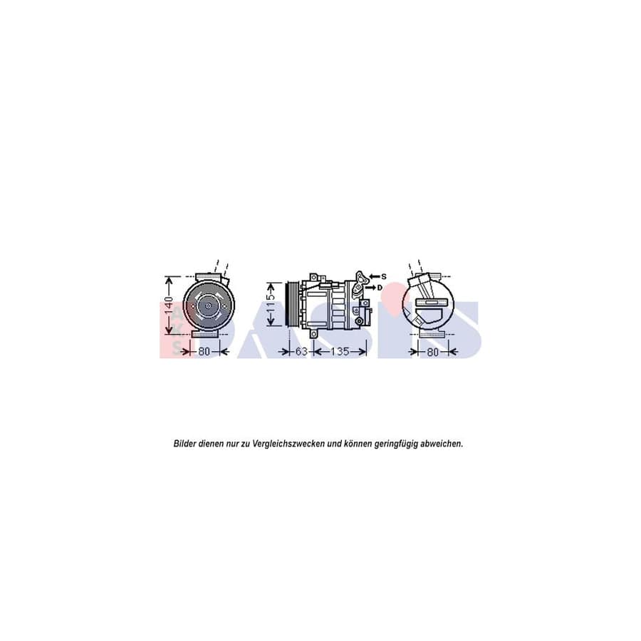 AKS Dasis 852606N Compressor, Air Conditioning for Renault Latitude