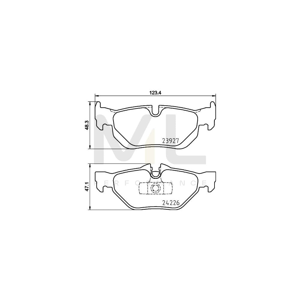 Hella 8DB 355 011-301 Brake Pad Set Prepared For Wear Indicator