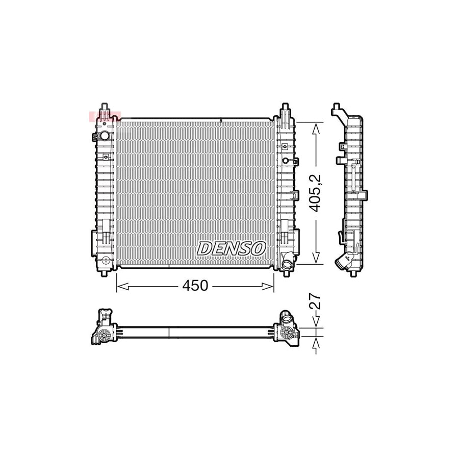 DENSO DRM46071 Engine Radiator for Nissan Note II Hatchback (E12)
