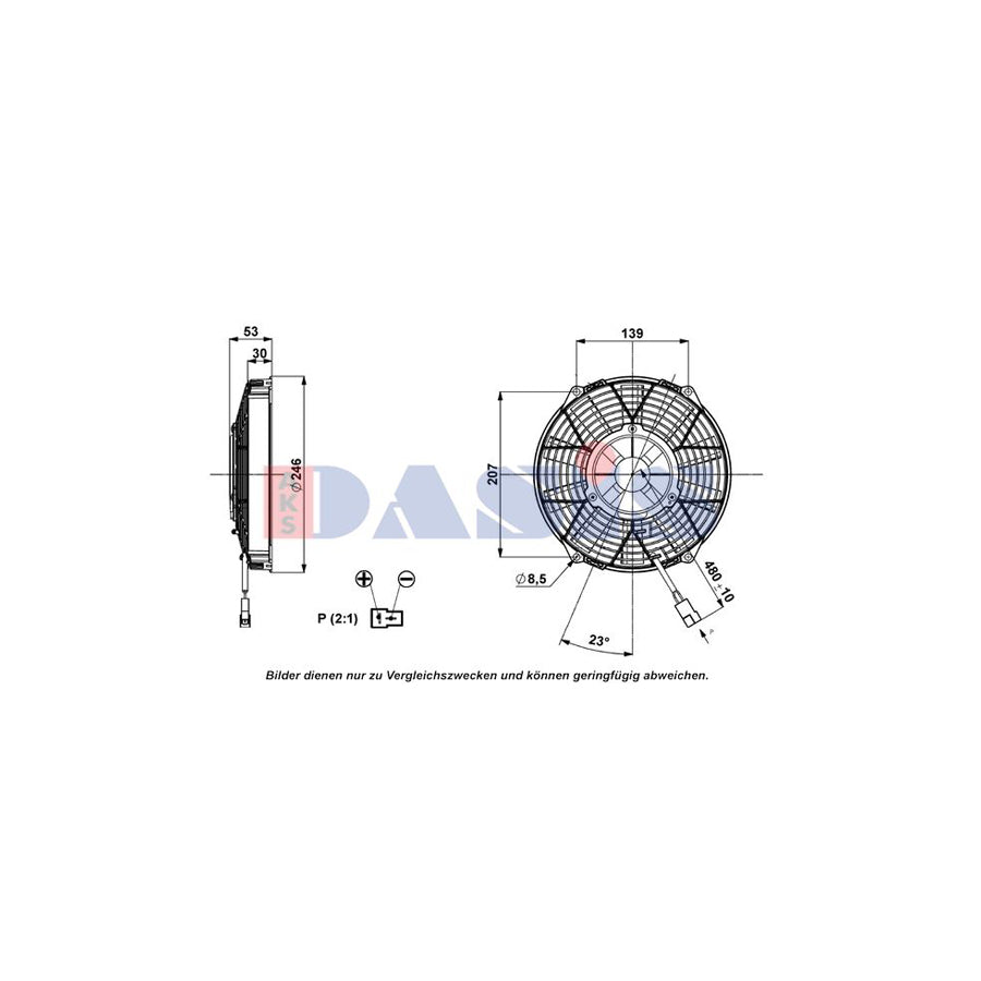 AKS Dasis 870296N Fan, Radiator