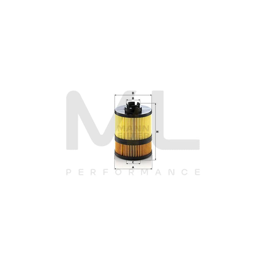 MANN-FILTER HU 9002 z Oil Filter with seal, Filter Insert