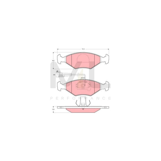 TRW Gdb1393 Brake Pad Set Incl. Wear Warning Contact | ML Performance Car Parts