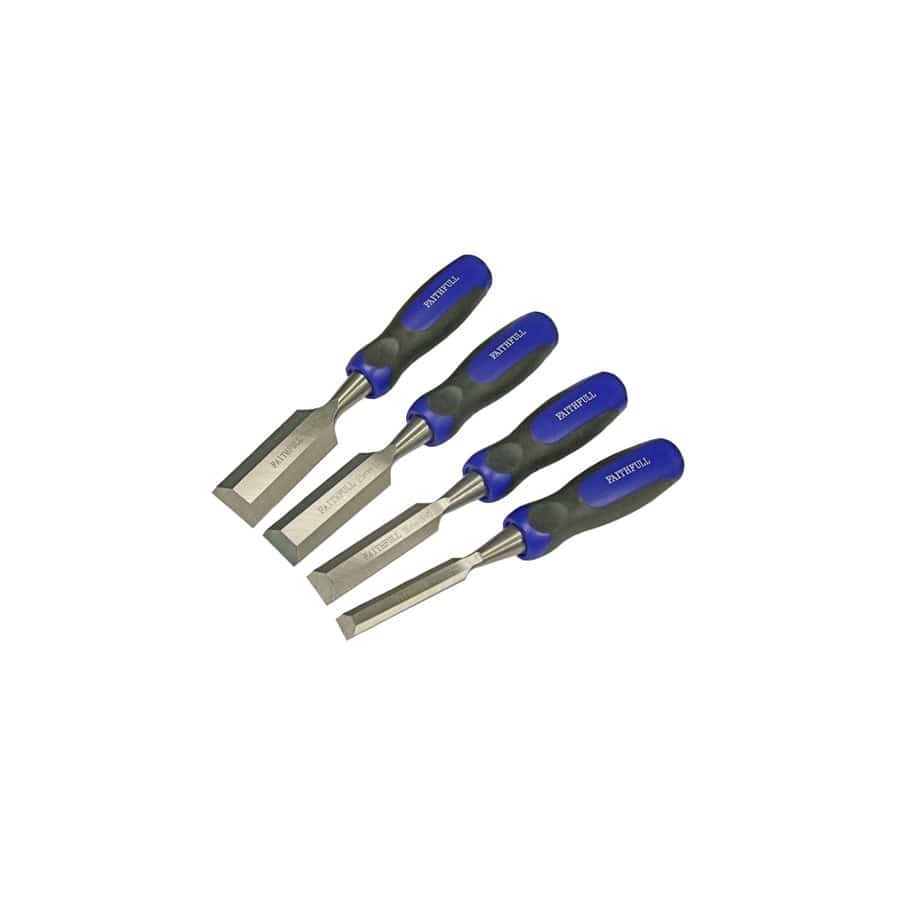 Faithfull FAIWCBUTTS4 Bevel Edge Butt Chisel Set, 4 Piece