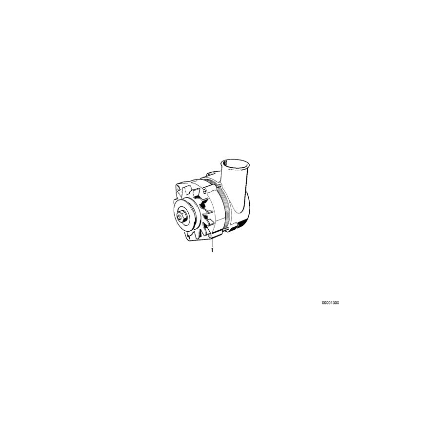 Genuine BMW 12311744565 E36 E34 Exch. Compact Alternator 80A (Inc. 323ti, 325is & 520i) | ML Performance US Car Parts