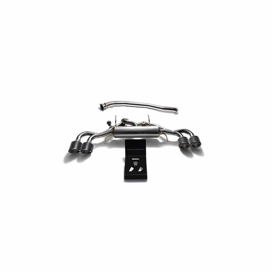 Armytrix NI35S-AF NI35S-QC12 Valvetronic 90mm Exhaust System w/Race Y-Pipe & Nissan GT-R R35 2009-2021 with Quad Carbon Fiber 5"