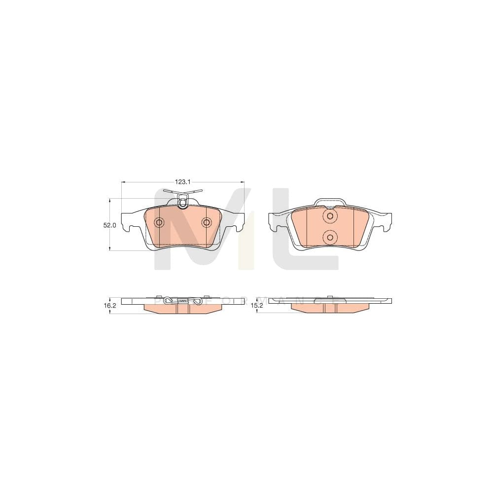 TRW Gdb2033 Brake Pad Set Not Prepared For Wear Indicator | ML Performance Car Parts