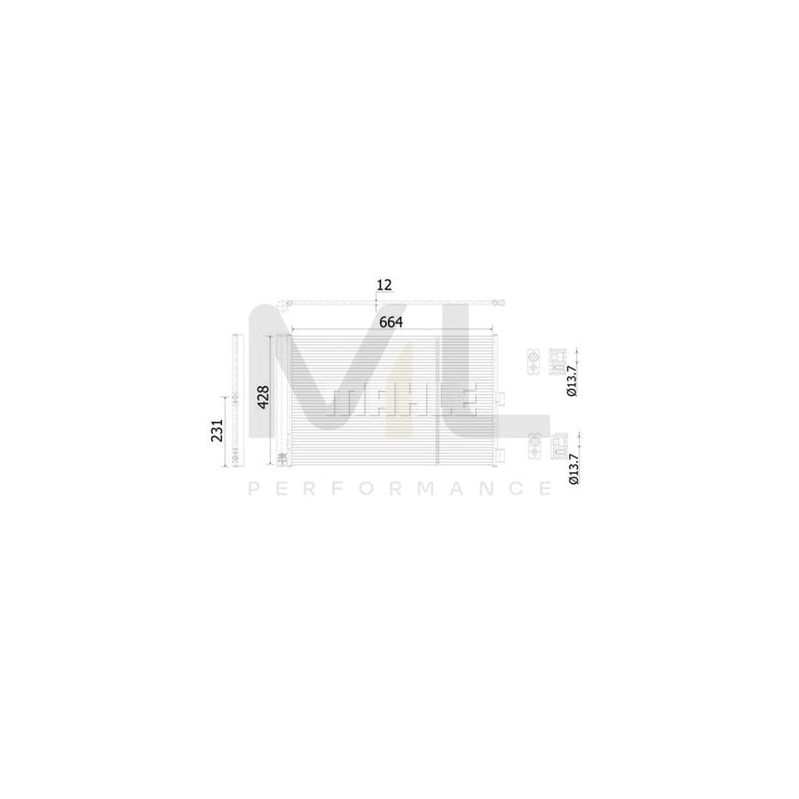 MAHLE ORIGINAL AC 911 000S Air conditioning condenser with dryer | ML Performance Car Parts