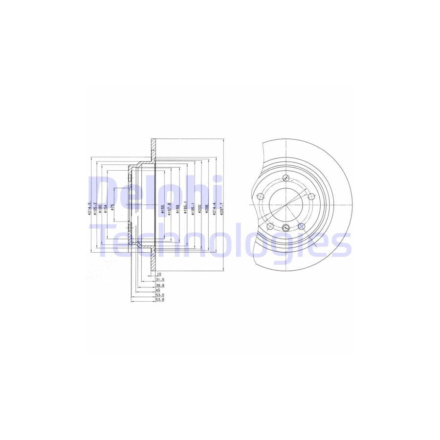 Delphi Bg3044 Brake Disc For Bmw 5 Series