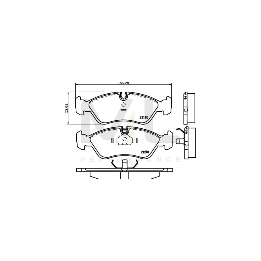 TEXTAR 2119003 Brake pad set prepared for wear indicator | ML Performance Car Parts