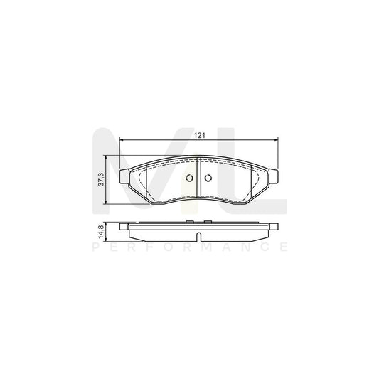 Bosch 0986494172 Brake Pad Set With Anti-Squeak Plate, With Mounting Manual BP1083 | ML Performance Car Parts