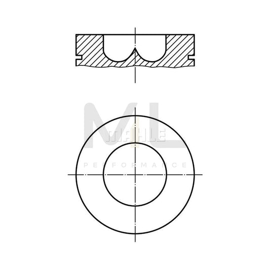 MAHLE ORIGINAL 008 05 02 Piston 93,6 mm, with piston ring carrier, without cooling duct | ML Performance Car Parts