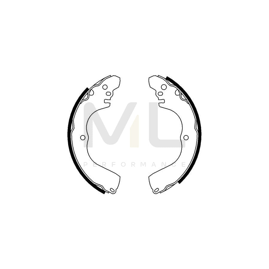TEXTAR 91076500 Brake Shoe Set without handbrake lever | ML Performance Car Parts