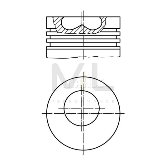 MAHLE ORIGINAL 015 06 01 Piston 82,66 mm, with cooling duct, with piston ring carrier | ML Performance Car Parts
