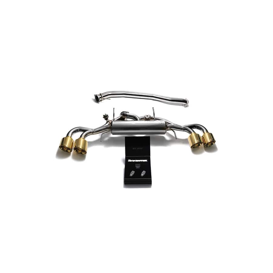 Armytrix NI35S-QS12G Valvetronic 90mm Exhaust System Nissan GT-R R35 2009-2021 with Quad Gold 5"