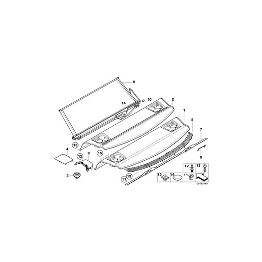 Genuine BMW 51466956524 E92 E92 Rear Window Shelf CREAMBEIGE (Inc. 320i, 330xi & 335is) | ML Performance US Car Parts