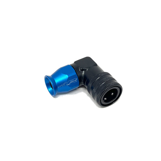 Precision Raceworks 201-0227 PTFE AN6 90 Degree Fitting to 9.49 (3/8") Female QC