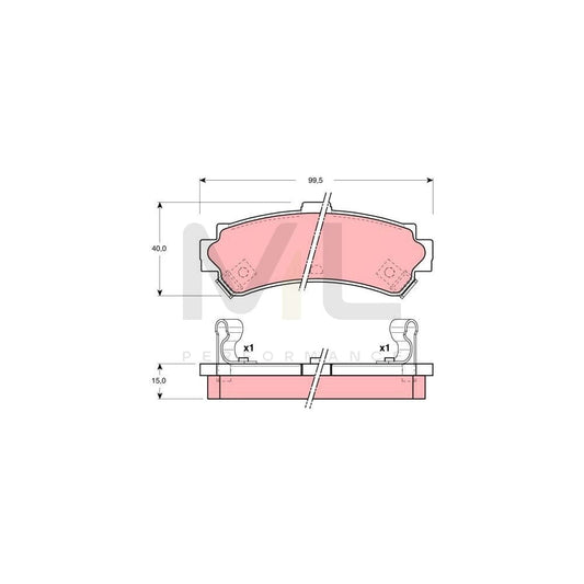 TRW Gdb3115 Brake Pad Set With Acoustic Wear Warning | ML Performance Car Parts