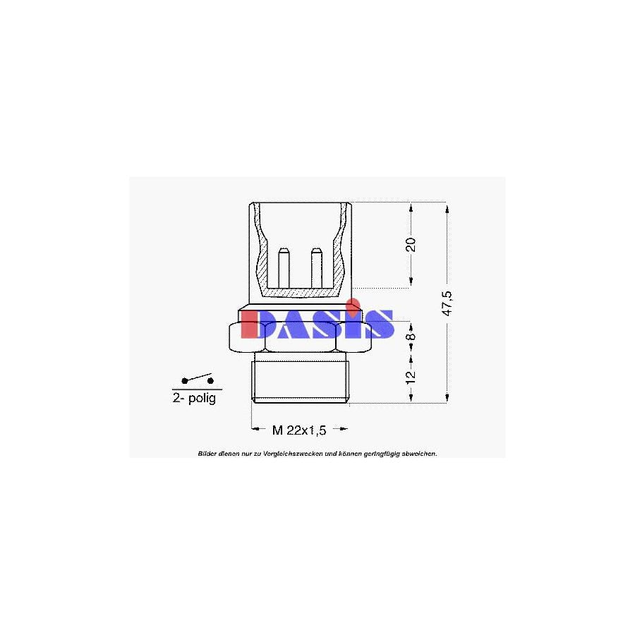 AKS Dasis 752012N Temperature Switch, Radiator Fan