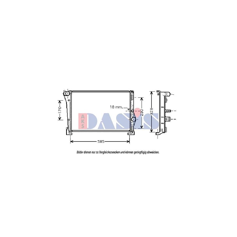 AKS Dasis 300002N Engine Radiator