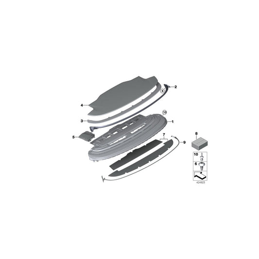 Genuine BMW 54377321664 F33 Flap For Linkage Exit, Right OYSTER (Inc. 425d, 440iX & 435iX) | ML Performance US
