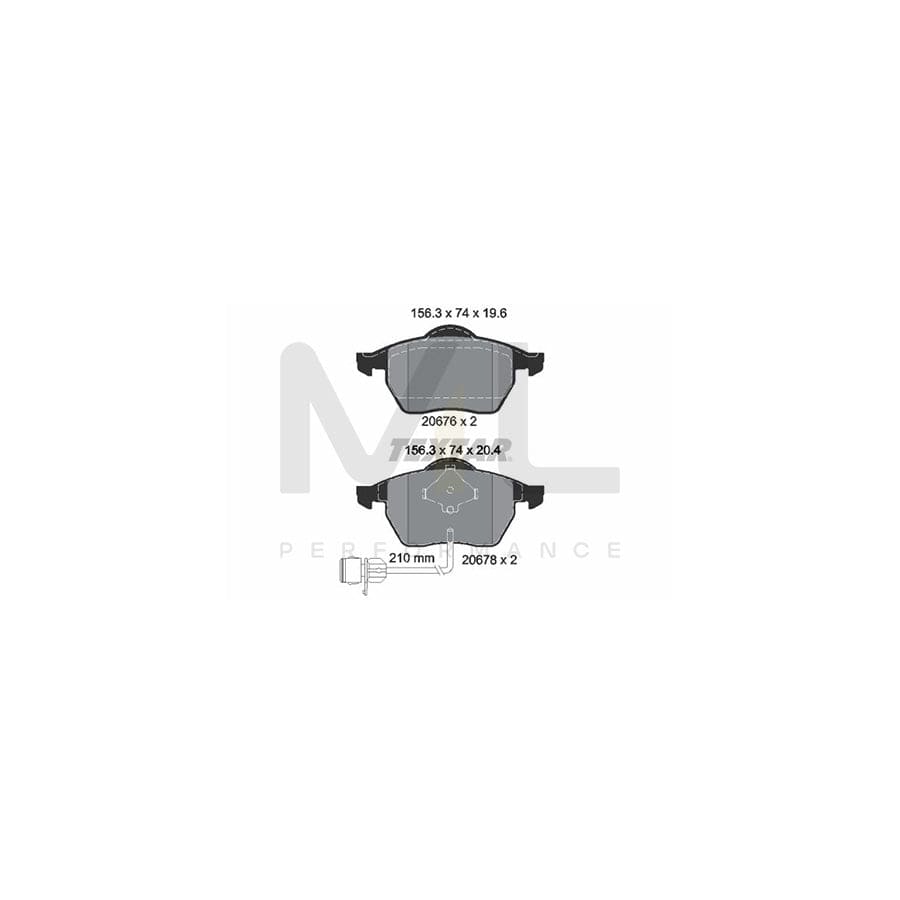 TEXTAR 2067602 Brake pad set with integrated wear warning contact | ML Performance Car Parts