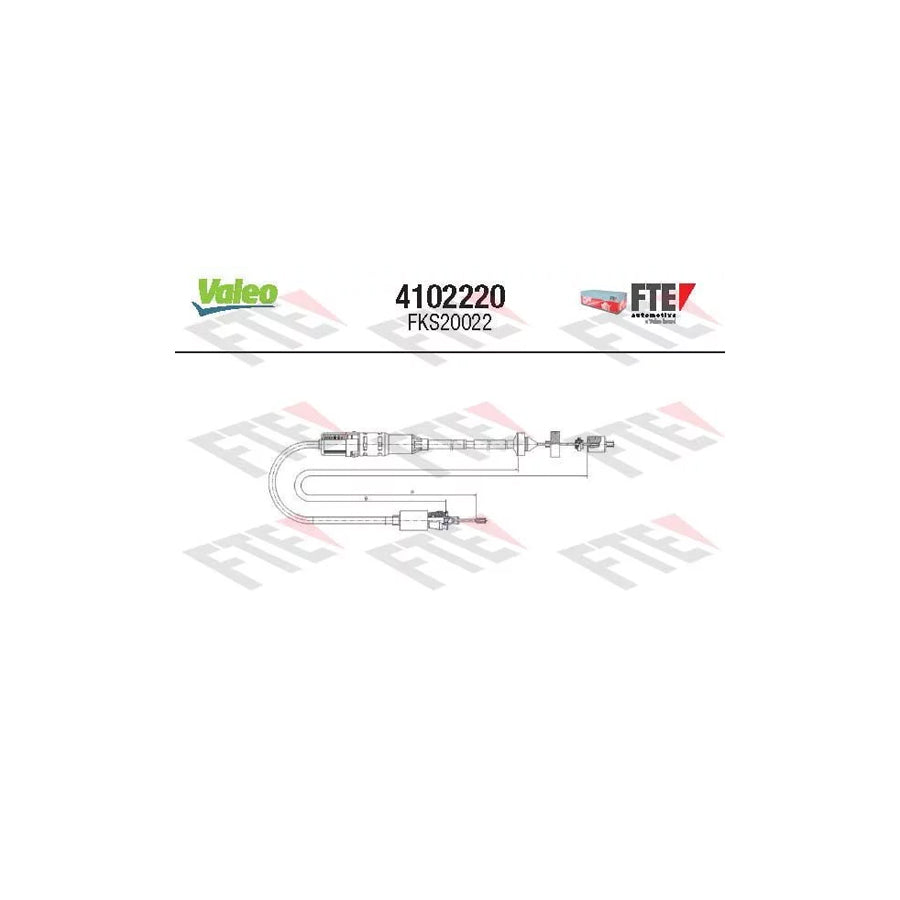 FTE 4102220 Clutch Cable for Renault Laguna