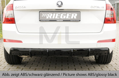 Rieger 00079019 Skoda 5E Octavia Rear Diffuser 5 | ML Performance UK Car Parts
