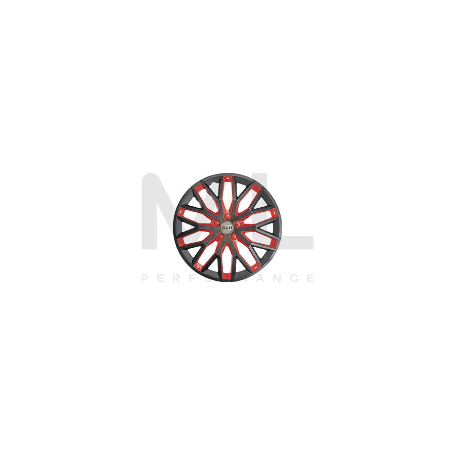 GULF Gulf E16GT40.BR Wheel trims 16 Inch Black/Red