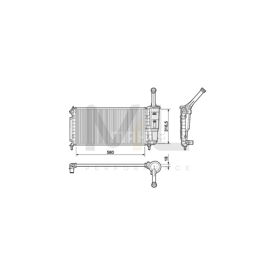 MAHLE ORIGINAL CR 1104 000P Engine radiator Mechanically jointed cooling fins, Aluminium, Plastic, Manual Transmission | ML Performance Car Parts