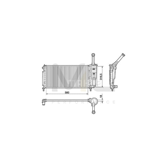 MAHLE ORIGINAL CR 1104 000P Engine radiator Mechanically jointed cooling fins, Aluminium, Plastic, Manual Transmission | ML Performance Car Parts