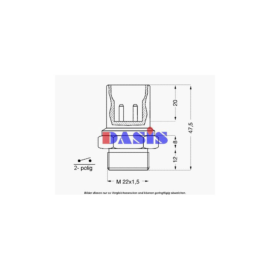 AKS Dasis 752011N Temperature Switch, Radiator Fan