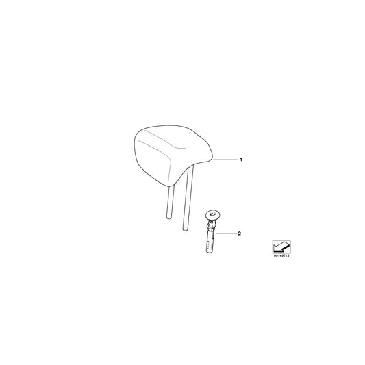 Genuine BMW 52206978237 E92 E92 Head Rest Cloth ANTHRAZIT (Inc. 328i, 330xi & 330i) | ML Performance US Car Parts