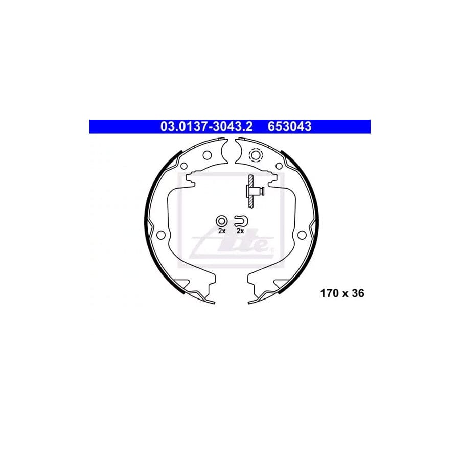 ATE 03.0137-3043.2 Handbrake Shoes