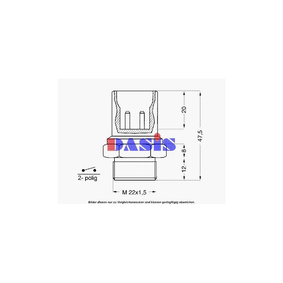 AKS Dasis 752013N Temperature Switch, Radiator Fan