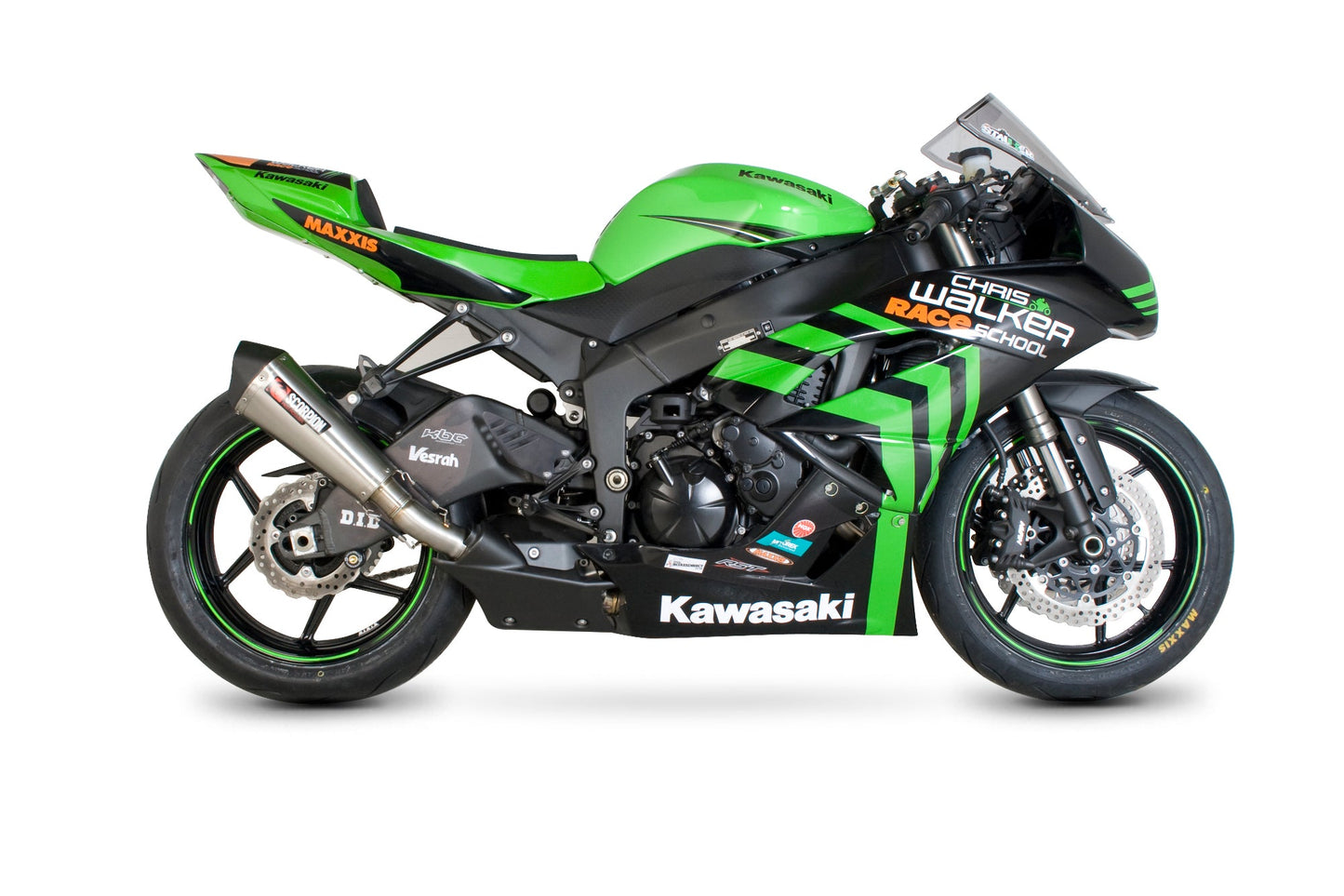 Scorpion RKA85SEO Kawasaki Ninja ZX-6R Serket Taper Slip-On - Brushed Stainless Steel Sleeve | ML Performance US US