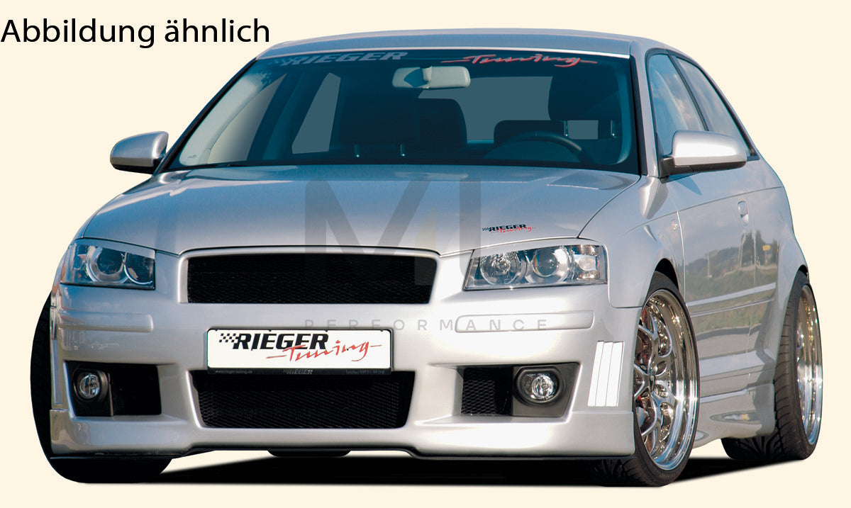 Rieger 00056720 Audi 8P A3 Front Bumper 1 | ML Performance UK Car Parts