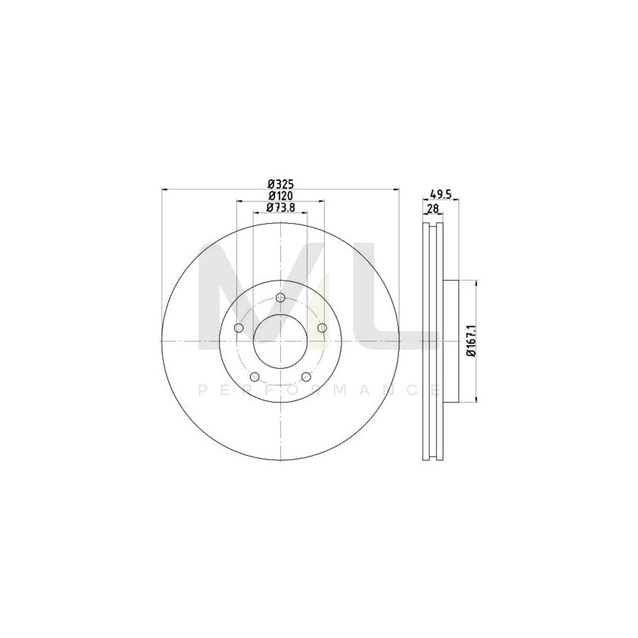 TEXTAR PRO 92184903 Brake Disc Internally Vented, Coated, without wheel hub, without wheel studs | ML Performance Car Parts