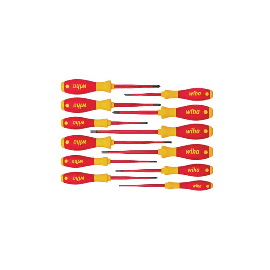 Wiha WHA41003 SoftFinish® electric slimFix Screwdriver Set, 12 Piece